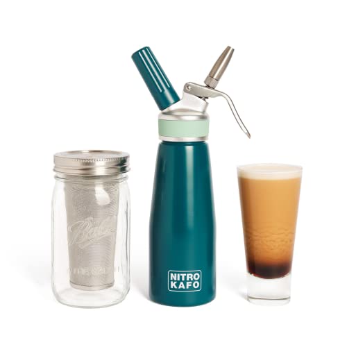 NITRO KAFO 0.5L Nitro Coffee Maker, Aluminum Nitro Cold Brew Coffee Maker with Special Nitro Diffuser Nozzle & Cold Brew Maker for Making Nitro Cold Brew, 1 Pint/0.5L - Image 1