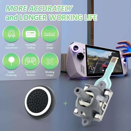 YWLRONG 2Pack Joysticks for Asus ROG Ally RC71L Handheld Console Joystick Replacement for GPD win3 Windows 10 Handheld Laptop Thumb Sticks Joystick Replace Accessories Parts with Repair Tools - Image 4