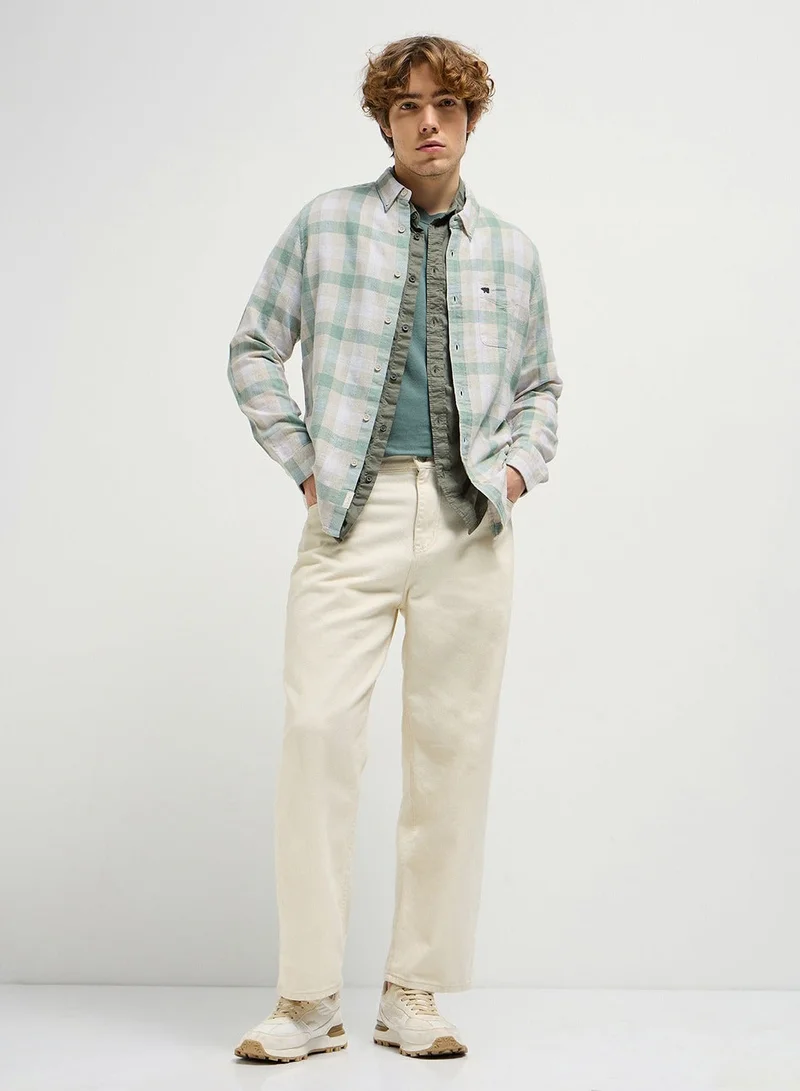 The Bear House  Cotton Shirt for Men | Long Sleeve, Casual or Formal Button-Down | Soft, Breathable Fabric for Work, Everyday, & All-Season Wear in Stylish for Men | Best Price UAE