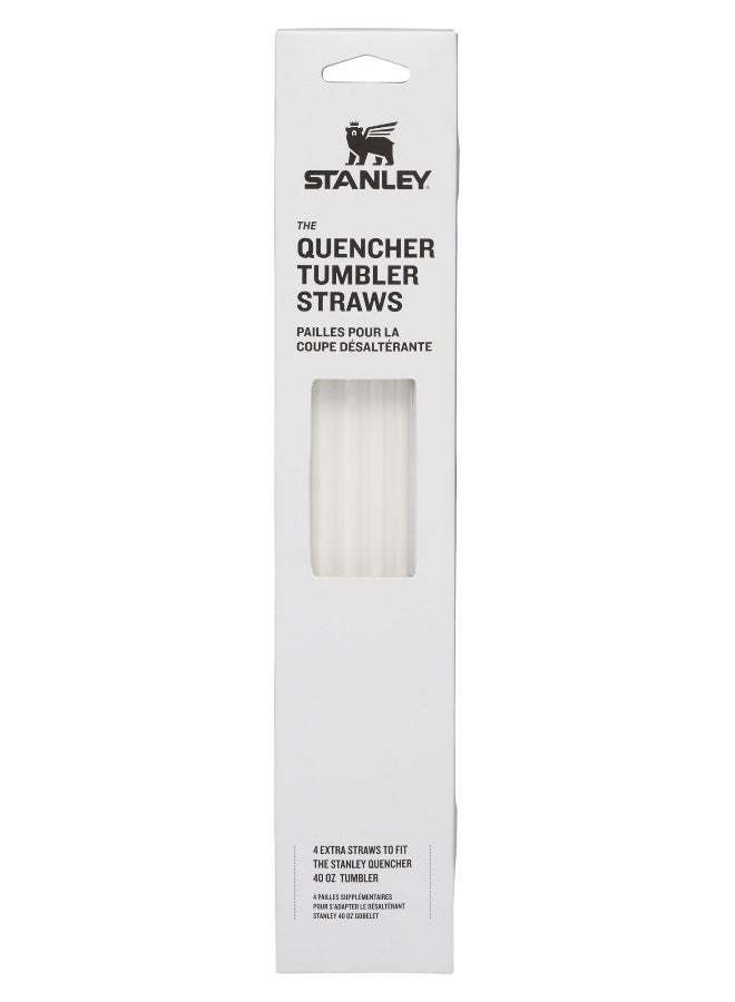 Stanley 40oz Stanley Quencher Replacement Straws Reusable BPA-Free Tumbler Straw Set 4-Pack – Clear - Image 1
