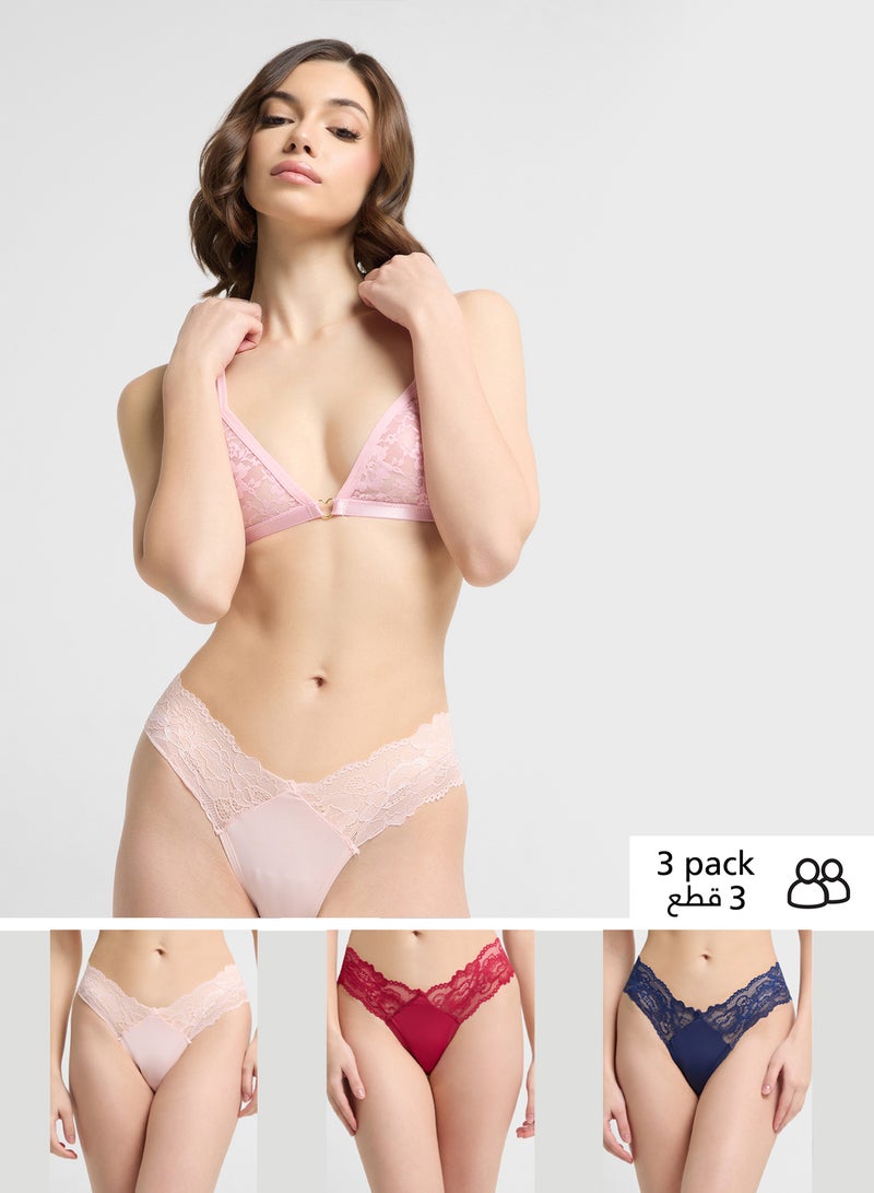 ايلا ثلاث قطع ثونغ دانتيل - Image 1