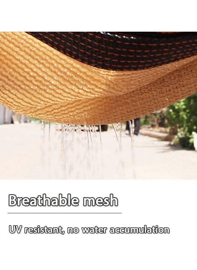 Generic - Sun Shade Sail Curved Commercial Outdoor Shade Cloth Sand Rectangle Heavy Duty Permeable Backyard Shade Cloth for Patio Garden Sandbox - Image 1