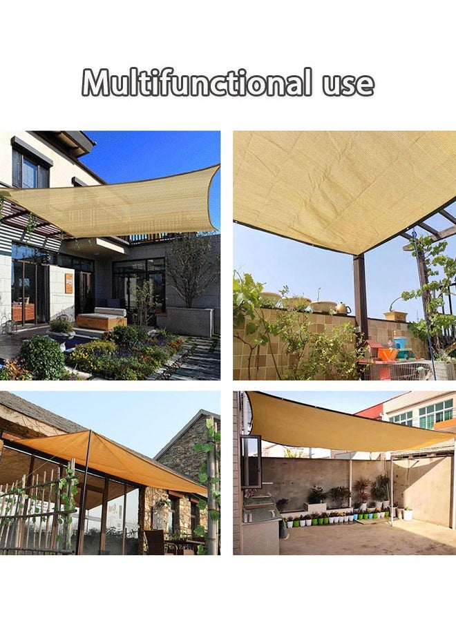 Generic - Sun Shade Sail Curved Commercial Outdoor Shade Cloth Sand Rectangle Heavy Duty Permeable Backyard Shade Cloth for Patio Garden Sandbox - Image 1