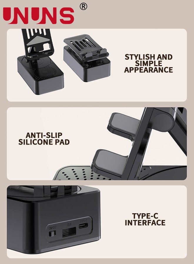 UNUNS Bluetooth Speakers With Cell Phone Stand,Wireless Speaker,Wireless Speaker,Portable With Phone Stand,HD Surround Sound,Anti-Slip Phone Holder  - Image 5