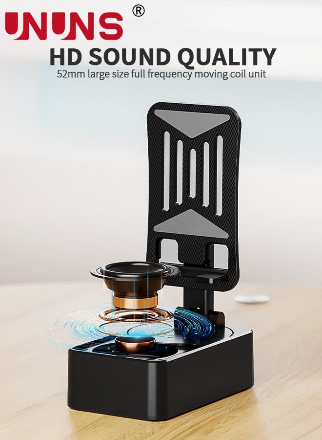 UNUNS Bluetooth Speakers With Cell Phone Stand,Wireless Speaker,Wireless Speaker,Portable With Phone Stand,HD Surround Sound,Anti-Slip Phone Holder  - Image 2