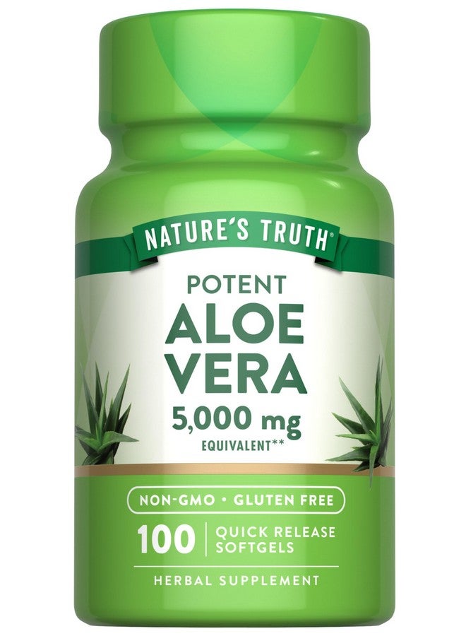 Nature's Truth كبسولات الصبار من ناتشرز تروث | 5000 ملغ | 100 حبة | مكمل غير معدل وراثيًا وخالي من الغلوتين - Image 1