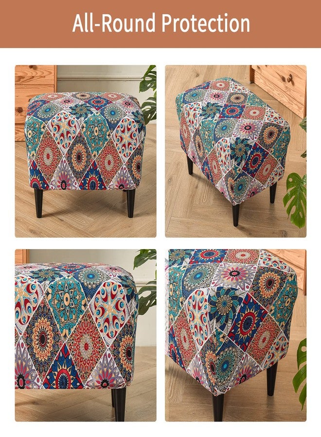 Eco-Ancheng غطاء عثماني مطاطي من إيكو-أنشنغ، غطاء عثماني مستطيل للتخزين، غطاء مسند للقدمين، أغطية عثمانية لمسند القدمين بقاعدة مطاطية مانعة للانزلاق (13، كبير) - Image 3