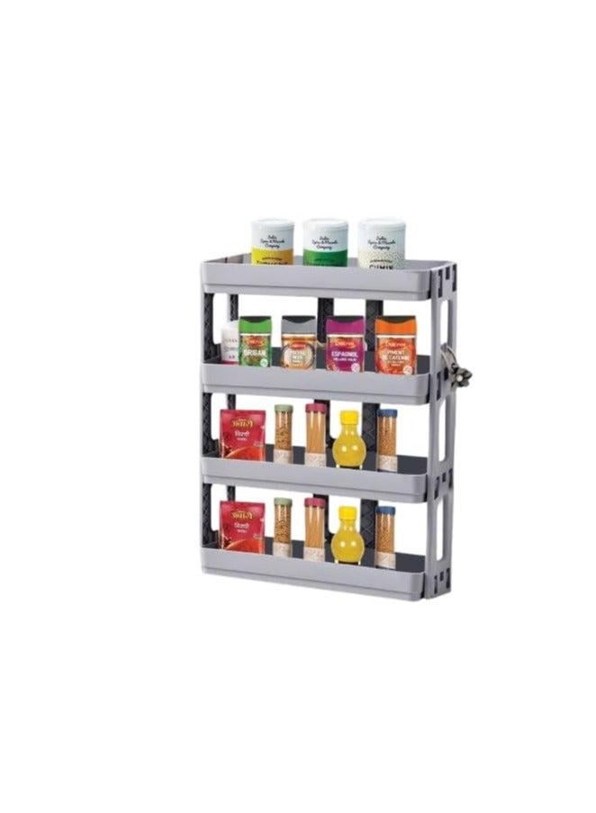 OM Multi-Tier Turbo Organizer - For Bathroom or Kitchen (Grey, 2 Tier) - Image 1