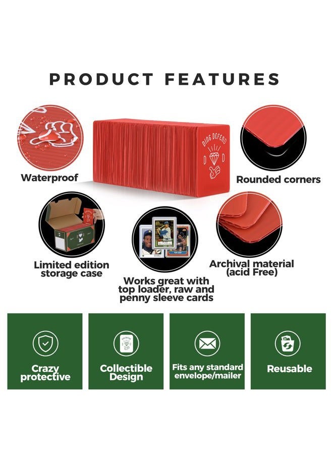 Storage Standard 110 Pack Ding Defend Trading Card Mailing Protectors Hard Plastic Card Slab - Diamond Hands Card Guard Packaging Pads for Collectible Cards, Shipping Supplies & Hobby Supplies - 3.5 x 4.5 Inches - Image 2