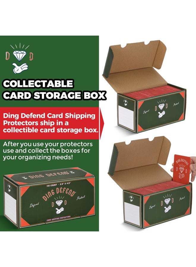 Storage Standard 110 Pack Ding Defend Trading Card Mailing Protectors Hard Plastic Card Slab - Diamond Hands Card Guard Packaging Pads for Collectible Cards, Shipping Supplies & Hobby Supplies - 3.5 x 4.5 Inches - Image 3