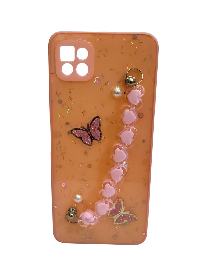 Butterfly with Chain Design TPU Back Cover for Samsung Galaxy A22 5G - Simon - Image 1