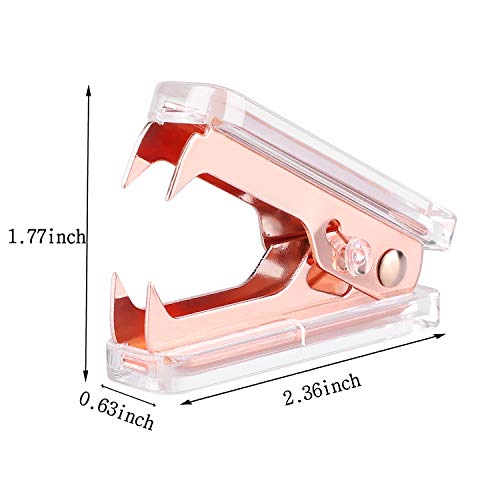 ALSISK Desk Accessory Kit,Acrylic Stapler Set, Tape Dispenser, Staple Remover with 1000pcs 26/6 Staples -Rose Gold - Image 5
