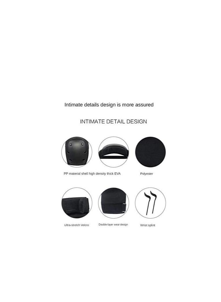 Generic knee pads, elbow pads, skateboard skating bike, 6-piece set, knee pads-size M - Image 2