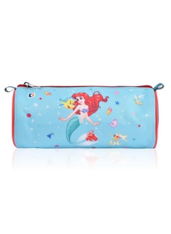 Kuber Industries Kuber Industries Round Pencil Pouch | Disney Mermaid Pencil Pouch | Multi-Purpose Travel Pouch | Travel Organizer | Stationary Holder | Pencil Utility School Pouches | Geometry Box | Green  - Image 1