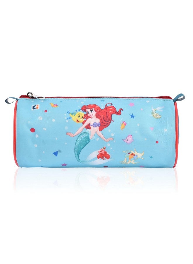 Kuber Industries Kuber Industries Round Pencil Pouch | Disney Mermaid Pencil Pouch | Multi-Purpose Travel Pouch | Travel Organizer | Stationary Holder | Pencil Utility School Pouches | Geometry Box | Green  - Image 1