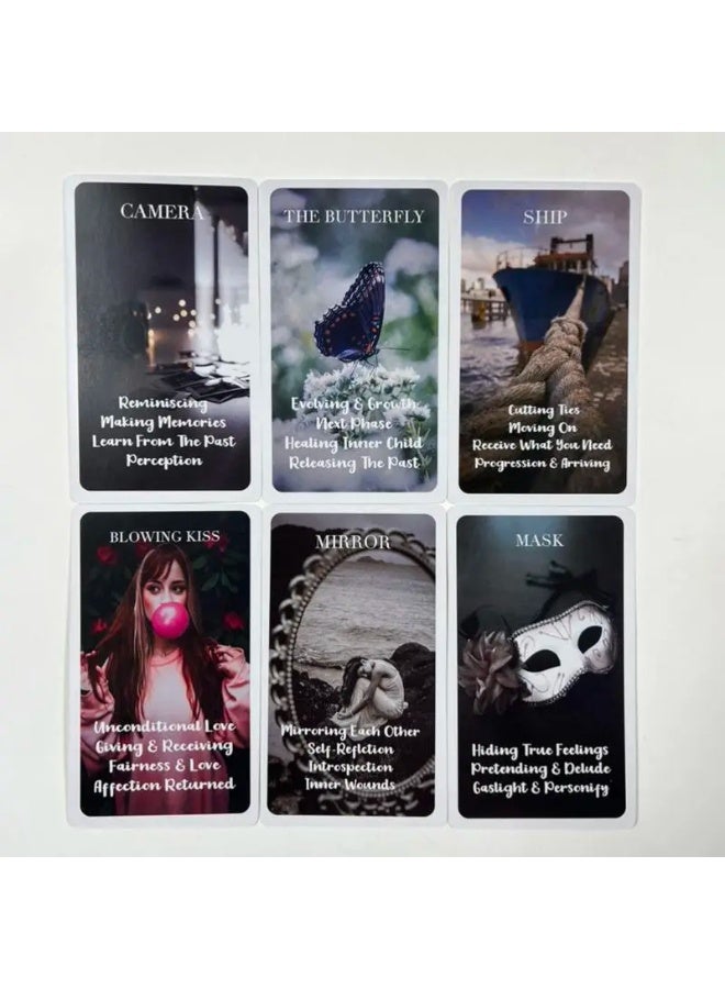 NIBEMINENT Mysterious Red Rose Divination Card Set - 53 Divination Cards - English Version Imagery Divination Deck - For Tabletop Games - Image 5