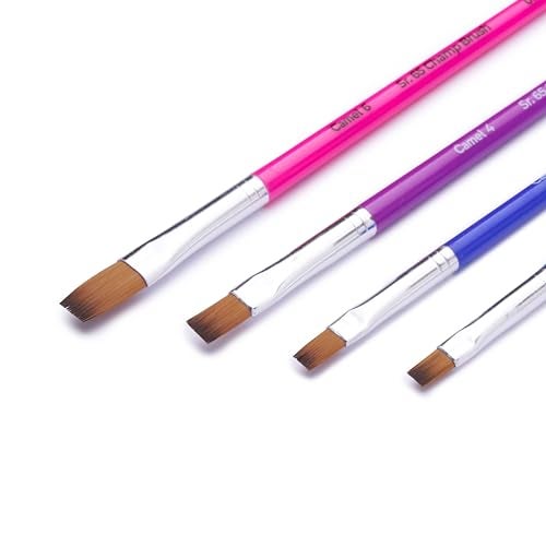 camel Camlin Champ Flat Brush Set - Pack of 4 (Multicolor) - Image 3