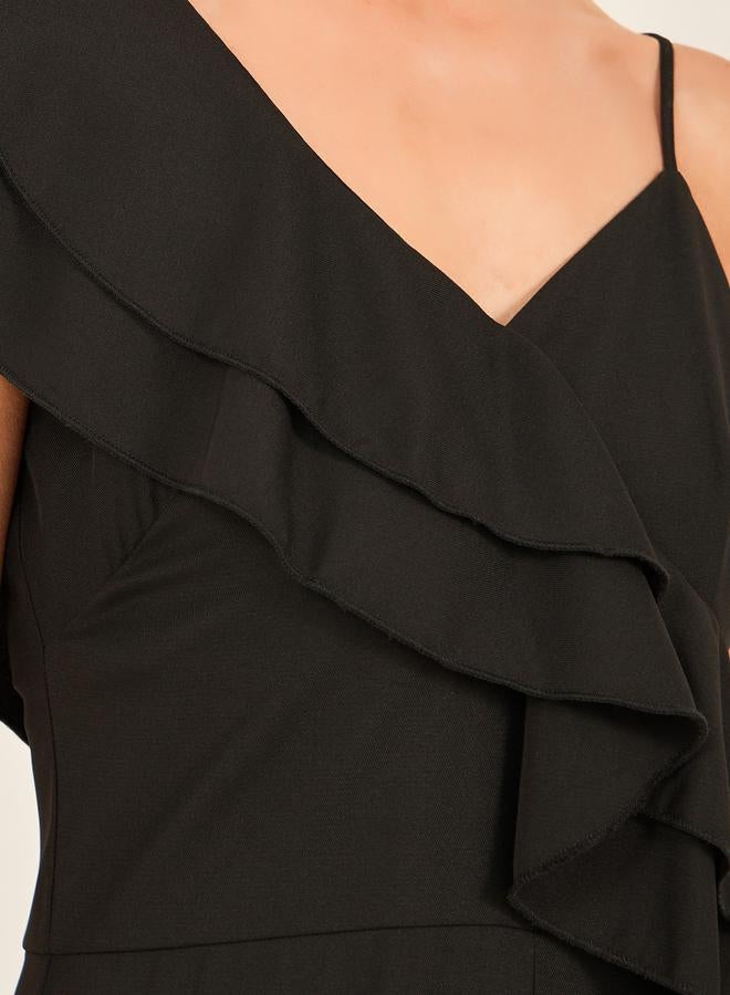 Styli Wide Leg Ruffled Detail Jumpsuit  - Image 3