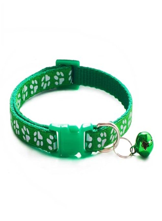 Chipmonk Cat Collars Set of 3 with Bell,Kitten & Small Dogs Soft Adjustable Collar Safe,Solid & Protection Breakaway for Cats & Puppies,Cute Kitty with Paw Print-(Dark Green,Light Pink,Purple) - Image 4