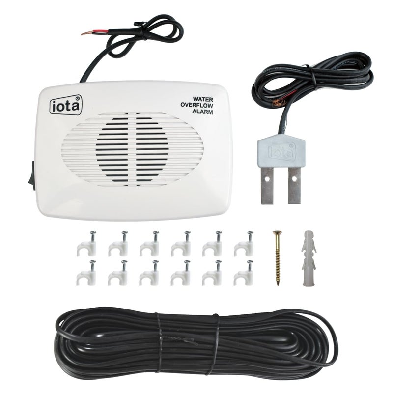 iota H-1 Water Tank Alarm Kit - Overflow Control Bell, Cell Powered, Human Voice Includes Water Alarm, Sensor, 40 Feet Wire, Wire Clips, Gitti & Screws - Made in India - Image 5