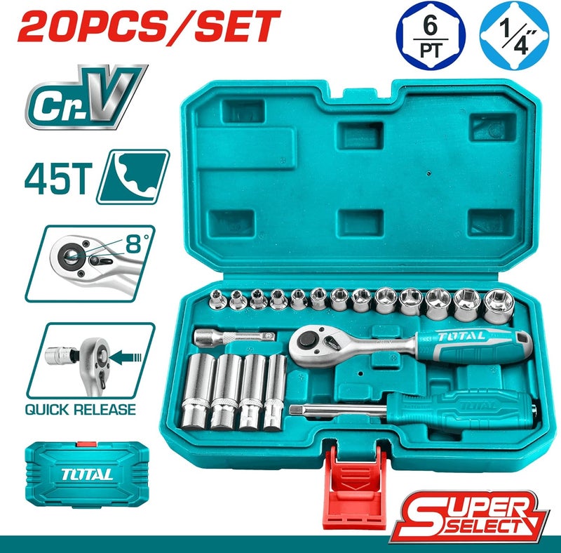 Total THT141201 20-Piece Socket Set - Image 2