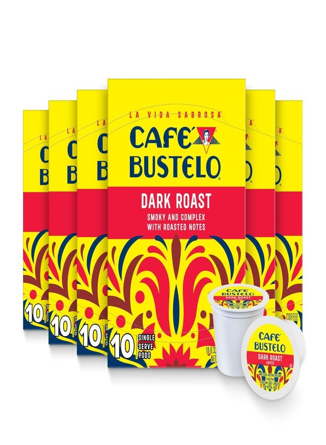 Cafe Bustelo قهوة كافيه بوستيلو المحمصة الداكنة، 10 كبسولات كي-كاب (عبوة من 6) - Image 1
