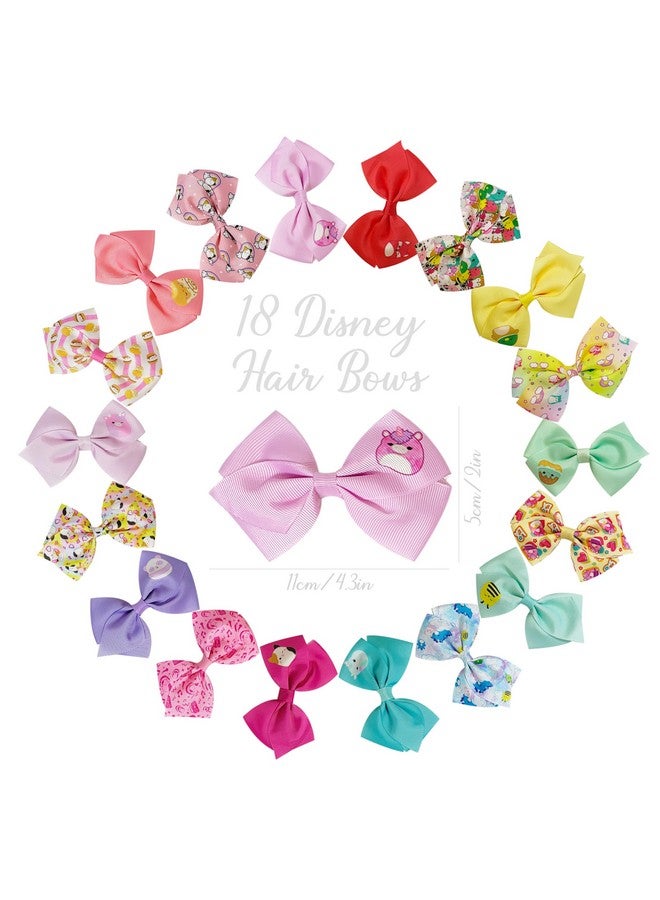 Luv Her Special Squishy Hair Accessory For Girls! 18Pc Hair Bow With Aligator Clips Age 3+ - Image 2