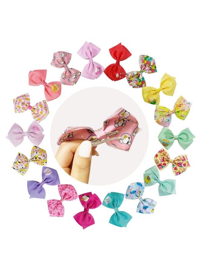 Luv Her Special Squishy Hair Accessory For Girls! 18Pc Hair Bow With Aligator Clips Age 3+ - Image 3