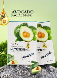OYAX Facial Sheet Mask Avocado Skin Care Face Masks Overnight Collagen Clarifying Nourishing Firming Beauty Facial Mask Anti-aging Hydrating  - Image 5