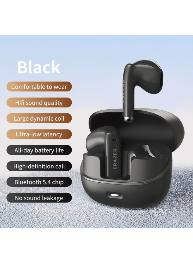 Erazer EK159 Bluetooth 5.4 Wireless Earbuds, 13mm Driver, Triple-Detail HD Sound, Low Latency, 30H Battery, Touch Control-Black - Image 2