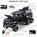 FRJV Toy Trucks for Boys 132 Diecast Trucks Mammoth Model TruckCollectible Pickup Truck Model KitPull Back Cars with Lights and SoundsToy Trucks for Boys Age 47Black - Image 4