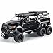 FRJV Toy Trucks for Boys 132 Diecast Trucks Mammoth Model TruckCollectible Pickup Truck Model KitPull Back Cars with Lights and SoundsToy Trucks for Boys Age 47Black - Image 2