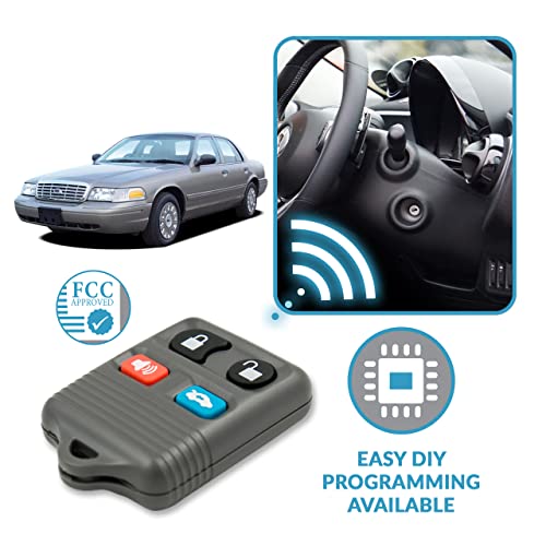 Keyless2Go Replacement for 4 Button Gray Remote Ford CWTWB1U313 CWTWB1U343 CWTWB1U311 - Image 5