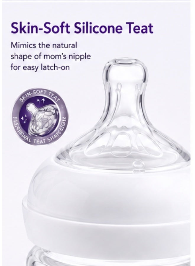 Only Baby Feeding Bottle 125ml , Anti-Colic Baby Bottle for Newborns 0m+, BPA-Free PP with Soft Flexible Slow-Flow Teat (multicolor) - Image 2