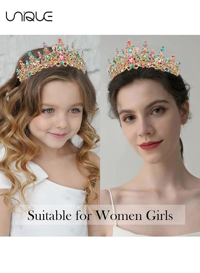 Unique Rainbow Crystal Birthday Crown & Mermaid Belt Set - Women's Birthday Tiara Princess Tiara Birthday Hats Birthday Headbands Party Gifts Birthday Decorations  - Image 5