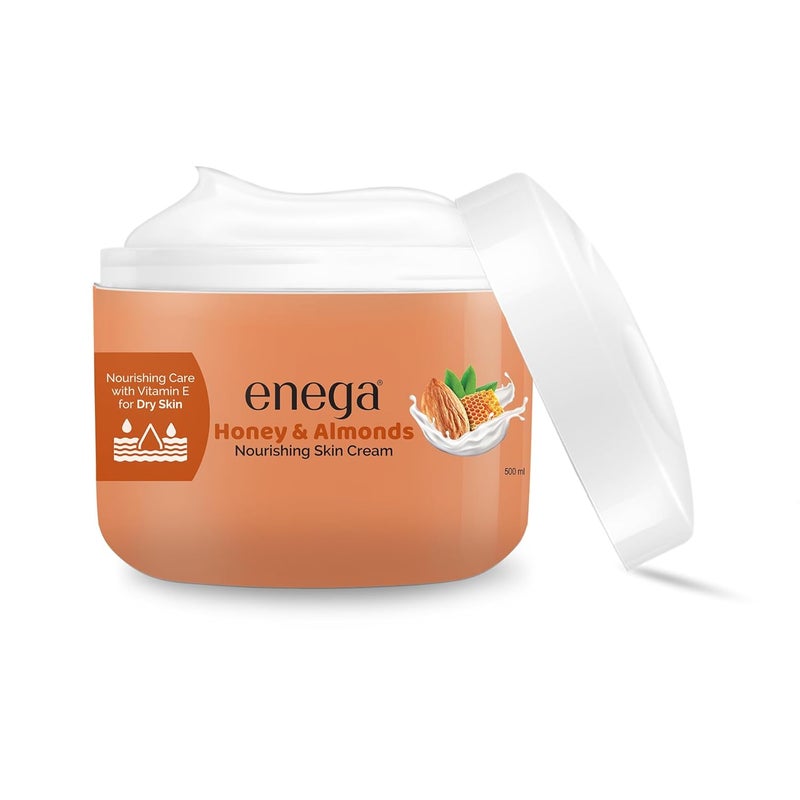 Enega Aloe Vera Honey Almond Skin Soft Fruit MultiVitamins Moisturizing Skin Cream for All Skin Type Men Women And Girls Skin Moisturizing Honey Almond 500 ML Pack Of 1 - Image 2
