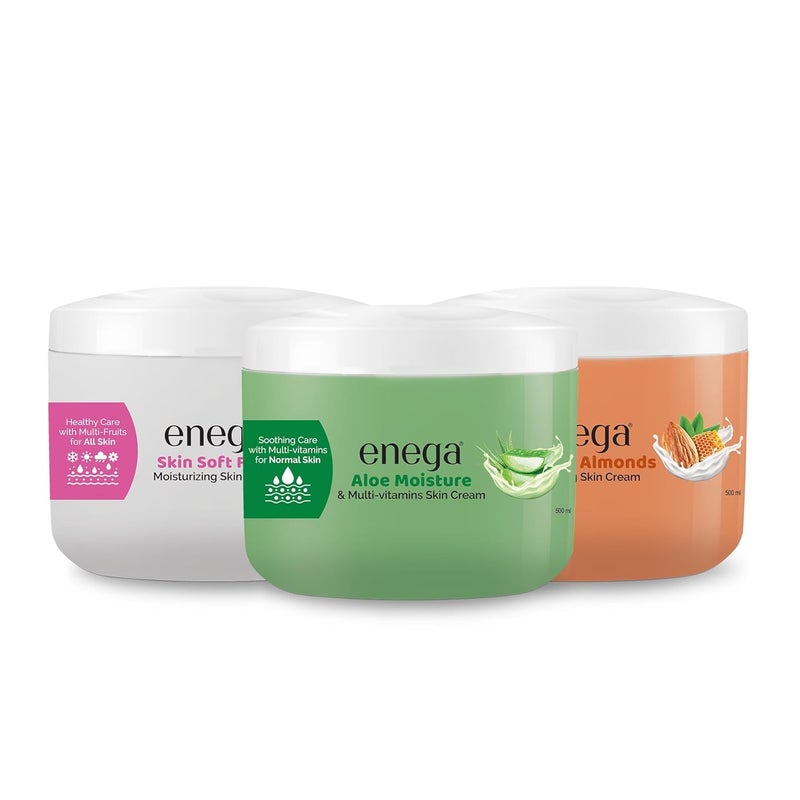 Enega Aloe Vera Honey Almond Skin Soft Fruit MultiVitamins Moisturizing Skin Cream for All Skin Type Men Women And Girls Skin Moisturizing Honey Almond 500 ML Pack Of 1 - Image 5