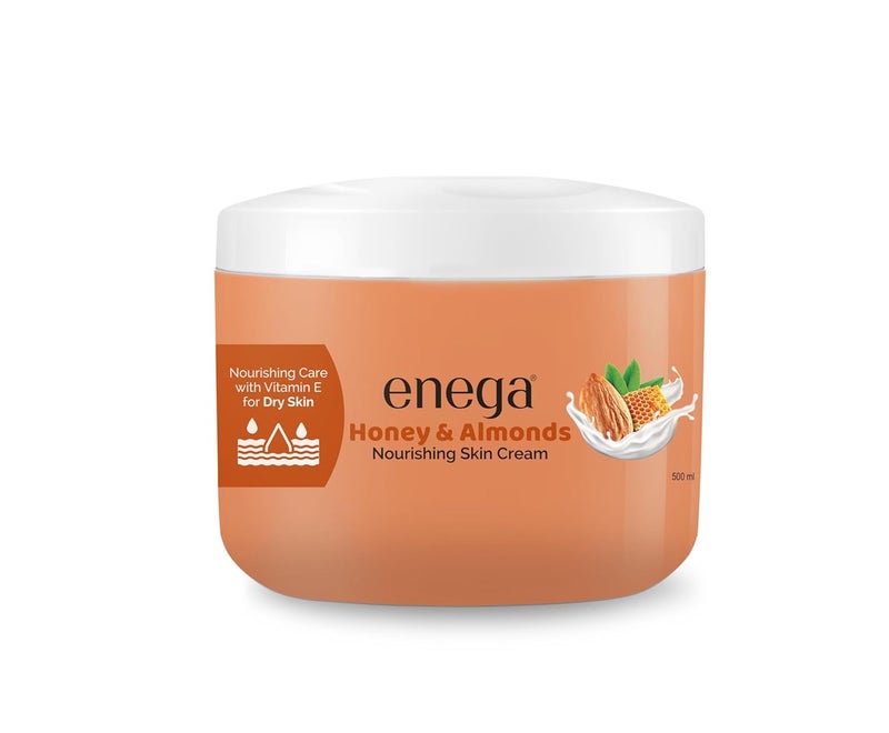 Enega Aloe Vera Honey Almond Skin Soft Fruit MultiVitamins Moisturizing Skin Cream for All Skin Type Men Women And Girls Skin Moisturizing Honey Almond 500 ML Pack Of 1 - Image 1