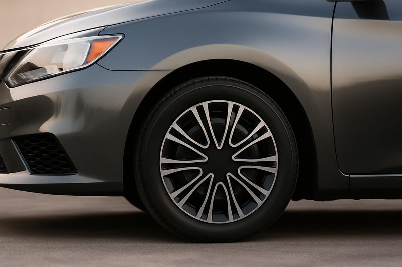 NEOZAK by Prigan Wheel Cover for Linea Old 14 Inch Silver Black Wheel Cap (Available in 13,14,15,16 Inch) (Set of 4 Pcs) (Press Fitting) Model- Drive Silver Black-14 - Image 2