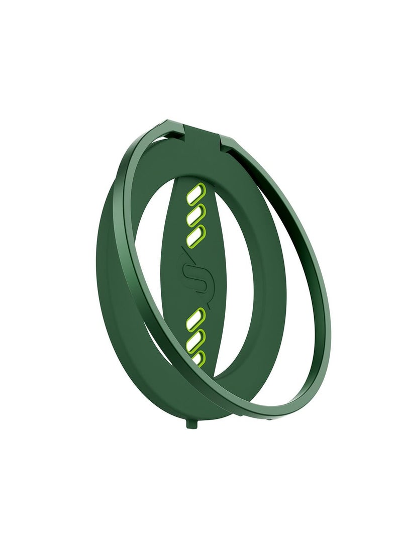 Remson حزام إصبع مغناطيسي لهاتف ريمسون ماج-إكس مع حزام سيليكون متوافق مع آيفون 14، 13 برو/ماكس/بلس (أخضر/أخضر نيون) - Image 1