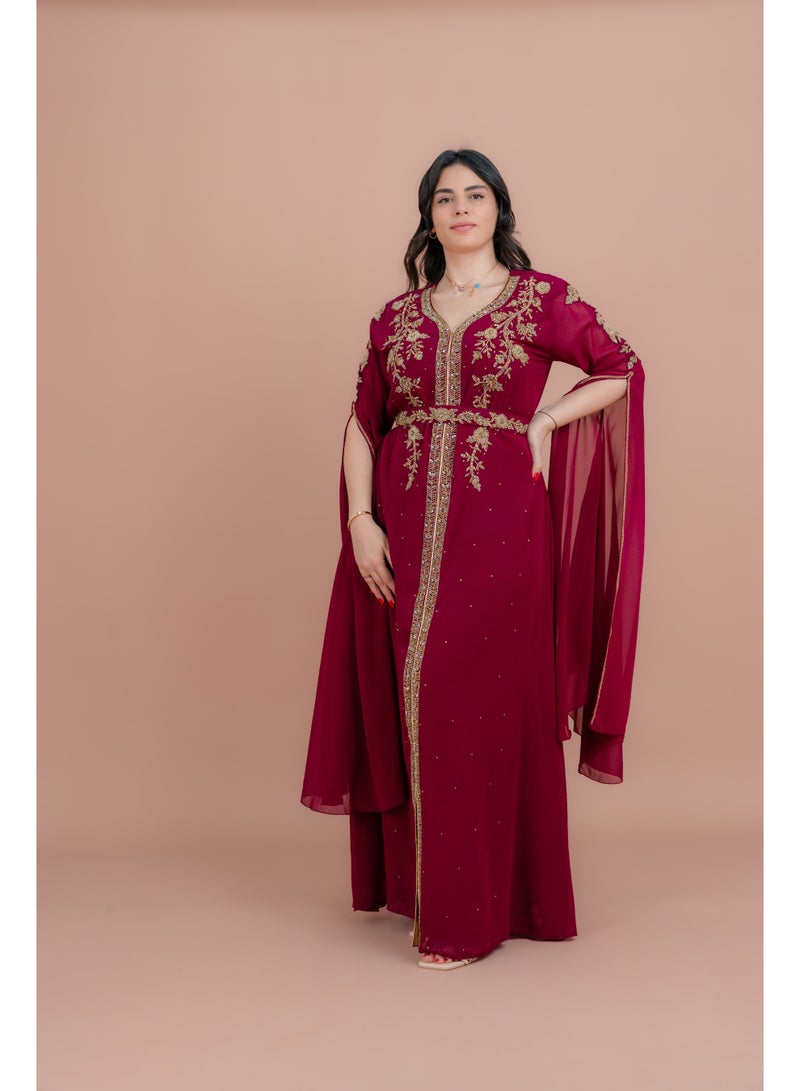 IKKXA Belted Elegant 2-Piece Kaftan  - Image 1