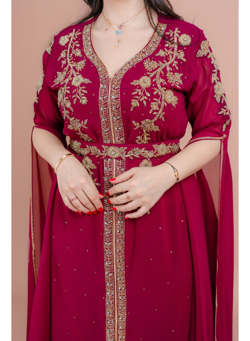 IKKXA Belted Elegant 2-Piece Kaftan  - Image 4