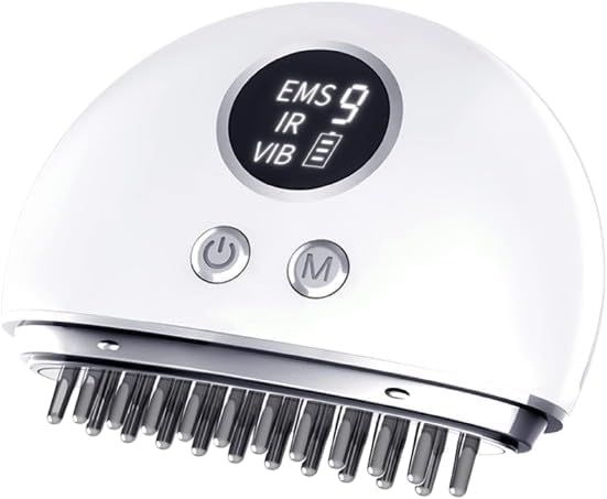 XENGVA Portable Facial Massager Tool | Electric Scalp Massager | Vibration and Heating,Ergonomic Multi-Needle Design Massage Tool | Body Pain Relief With 9 Power Strength and 4 Modes | Tooth Comb Massage Head | Wrinkle Remover Machine for Face |(Multi) - Image 1