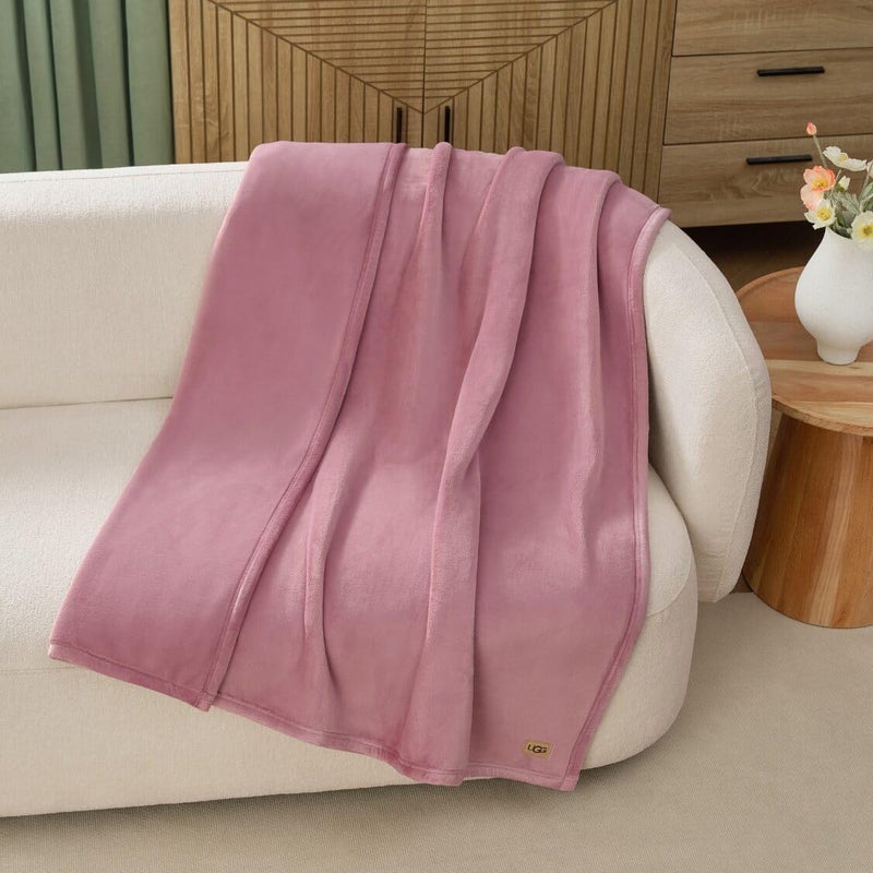 UGG Coco Plush Throw Blanket â€“ Cozy Soft Fleece Heavy Blanket for Couch, Bed or Chair, Housewarming Gift for Women, Bedroom or Living Room Decor, 50" x 70" (Dusty Orchid, Throw) - Image 4