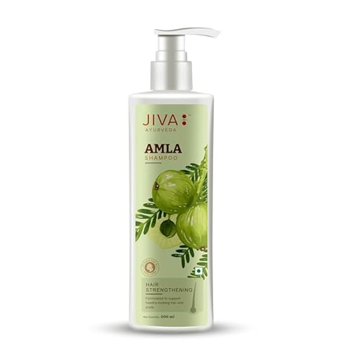 Jiva Ayurveda Amla Shampoo - 200 ml | Herbal Hair Growth Support & Scalp Cleanser | Natural Vitamin C for Stronger Roots & Shine | Sulfate-Free & Paraben-Free | Suitable for All Hair Types - Image 1