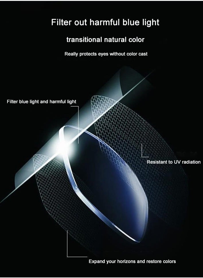 MUSAA - Frameless Reading Glasses Anti-Blue Light Resin HD Reading Glasses for the Elderly - Image 1