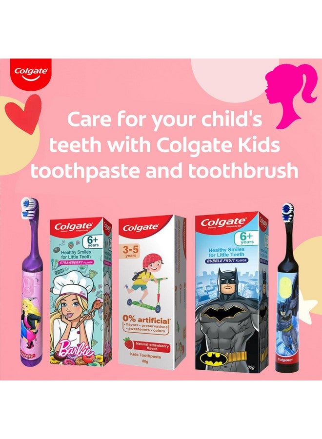 كولجيت معجون أسنان للأطفال من سن 6 سنوات فما فوق، باربي، بنكهة الفراولة، معجون أسنان لطيف للحماية بتركيبة أقل كشطًا بنسبة 50% للحماية من التسوس وحماية مينا الأسنان - 80 جرام - Image 5