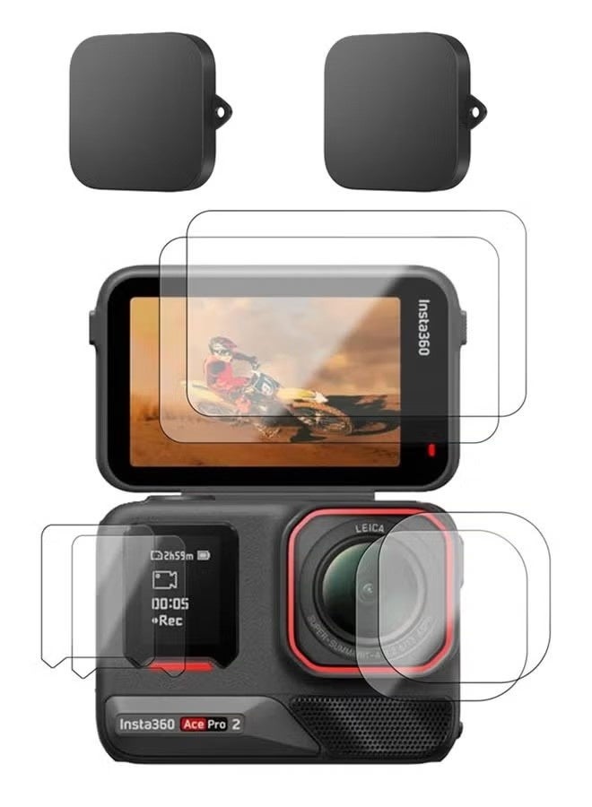 2 Pack Screen Protector for Insta360 Ace Pro 2, Ultra Clear 9H Tempered Glass with Lens Protector & Lens Cap – Ultra HD Accessories - Image 1