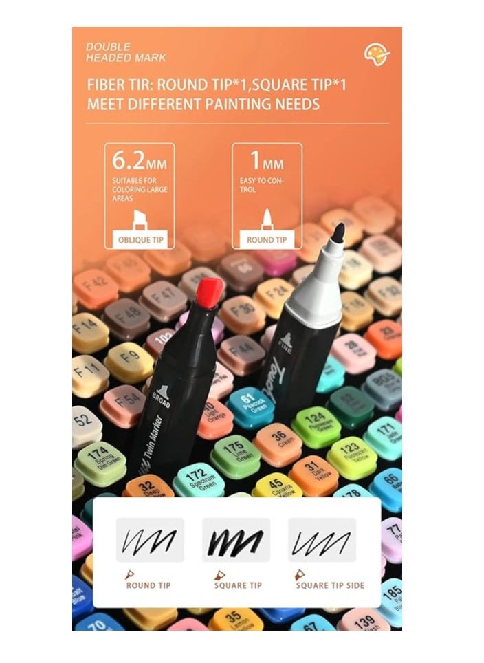 Generic Touch Cool 24 Colours Broad, Fine Point Twin Head Art Markers Pen For Manga And Impression Sketch Marker For Art Lovers Designer And Artist - Multicolour  - Image 4
