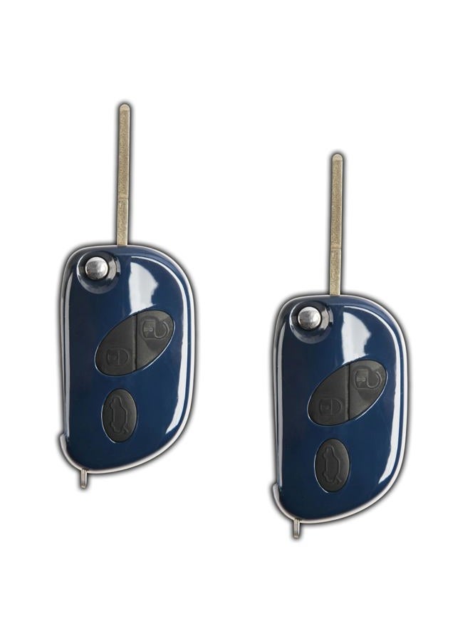 KeylessOption 2x Keyless Option Remote Flip Key Fob 3btn for Maserati GranTurismo Quattroporte (RX2TRF937) - Image 1